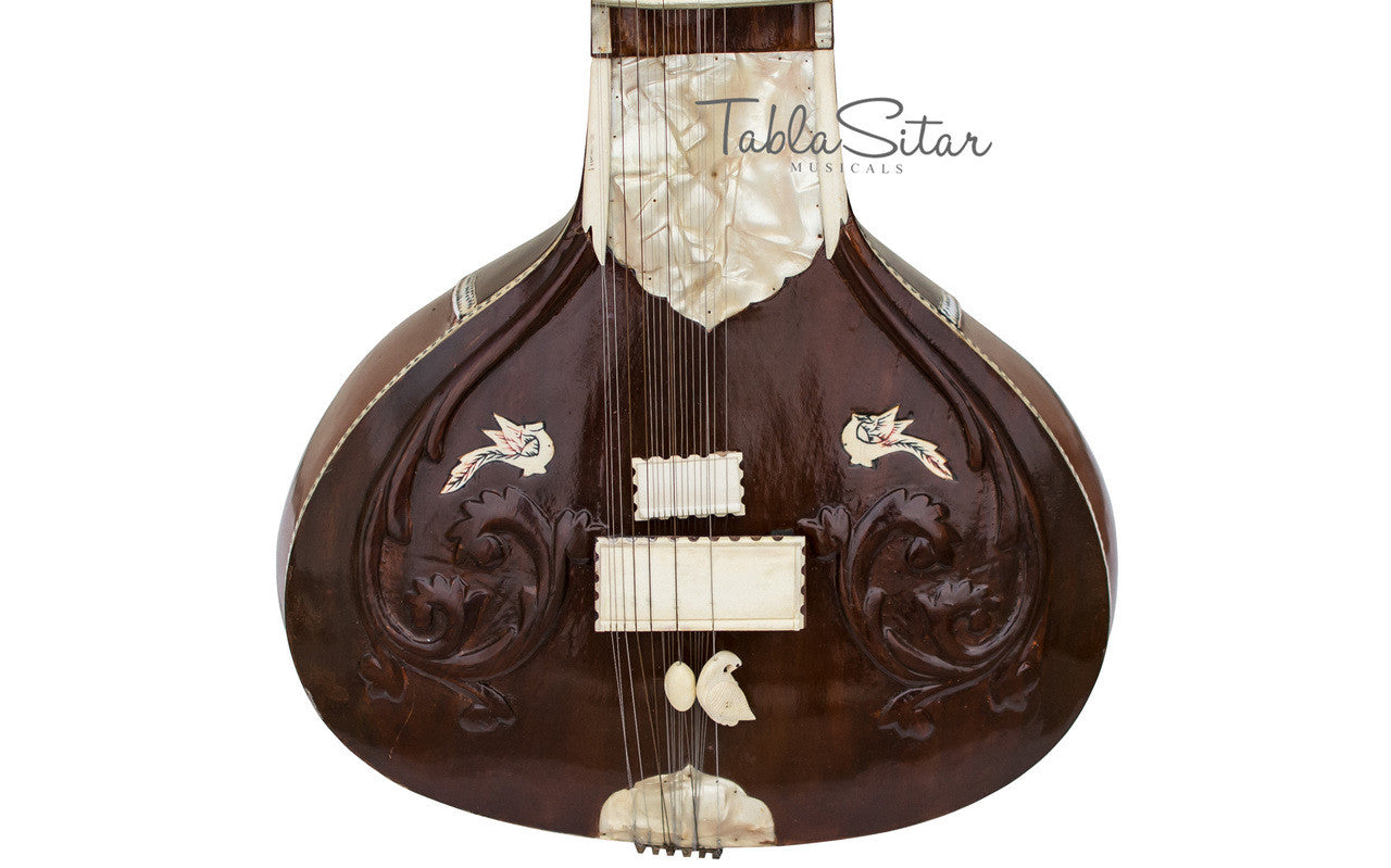 MAHARAJA Munda Sitar, Vilayat Khan Style, Fiber Trolley ACF