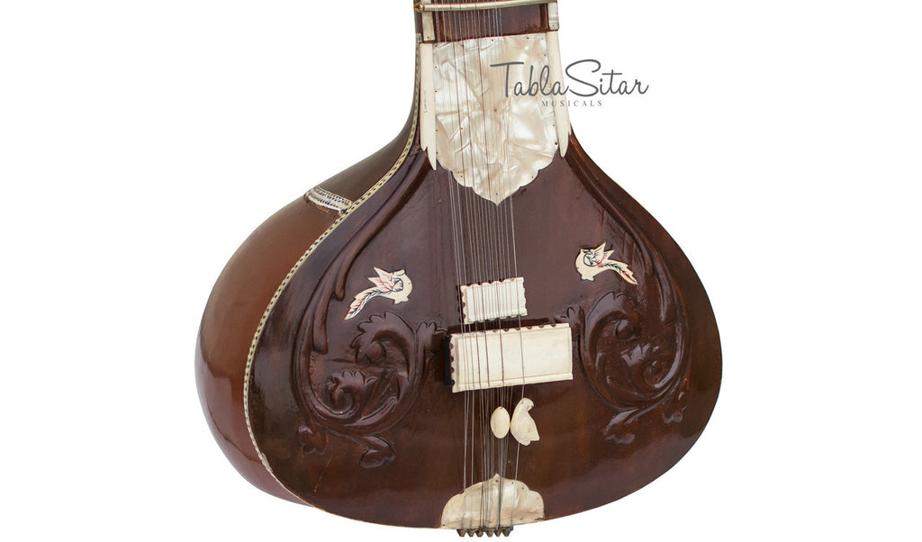 MAHARAJA Munda Sitar, Vilayat Khan Style, Fiber Trolley ACF