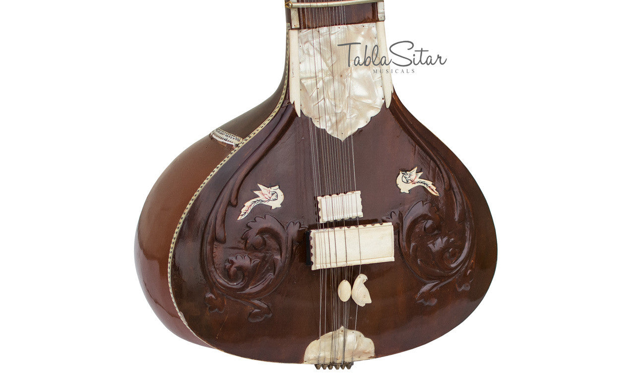 MAHARAJA Munda Sitar, Vilayat Khan Style, Fiber Trolley ACF