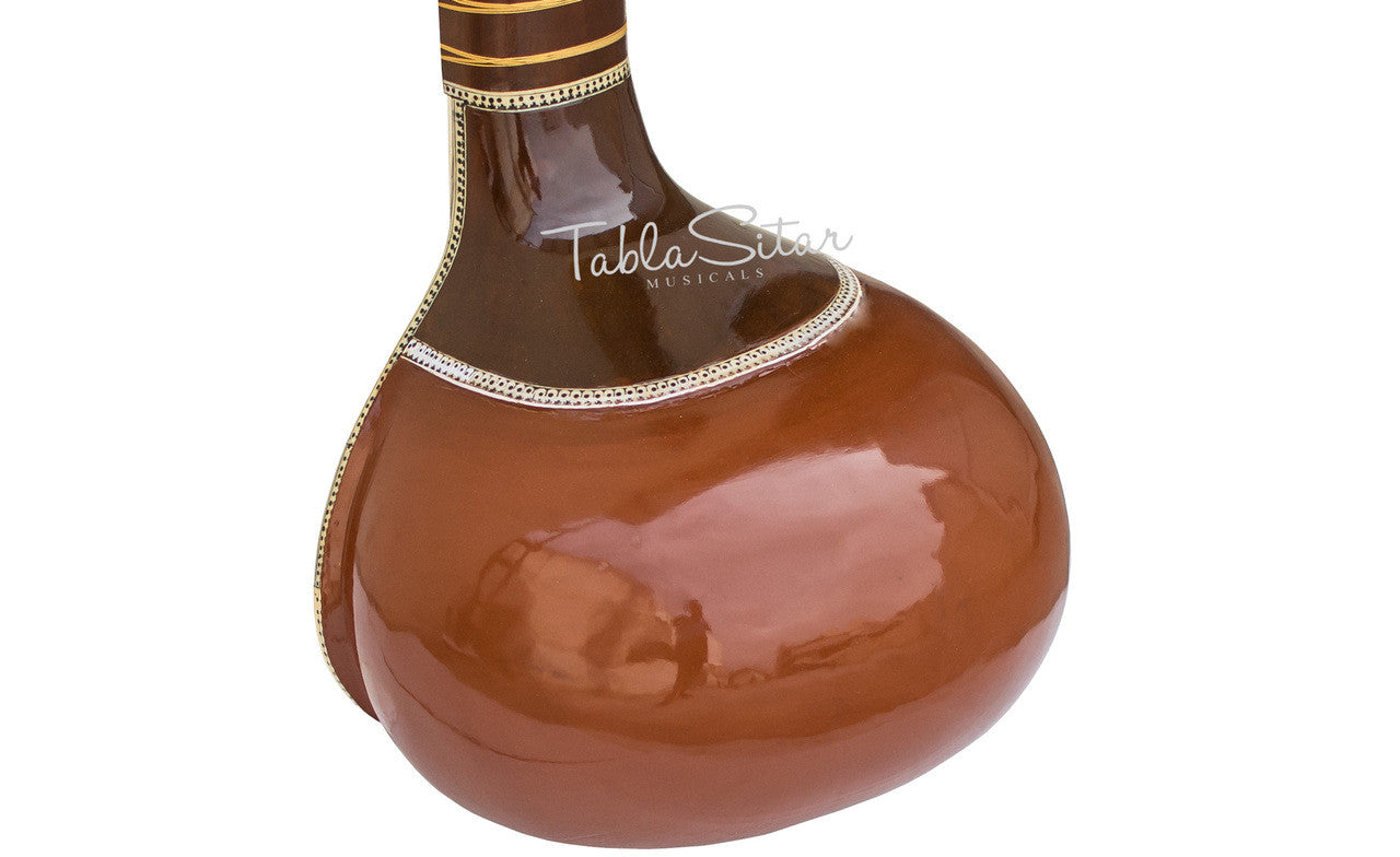 MAHARAJA Munda Sitar, Vilayat Khan Style, Fiber Trolley ACF
