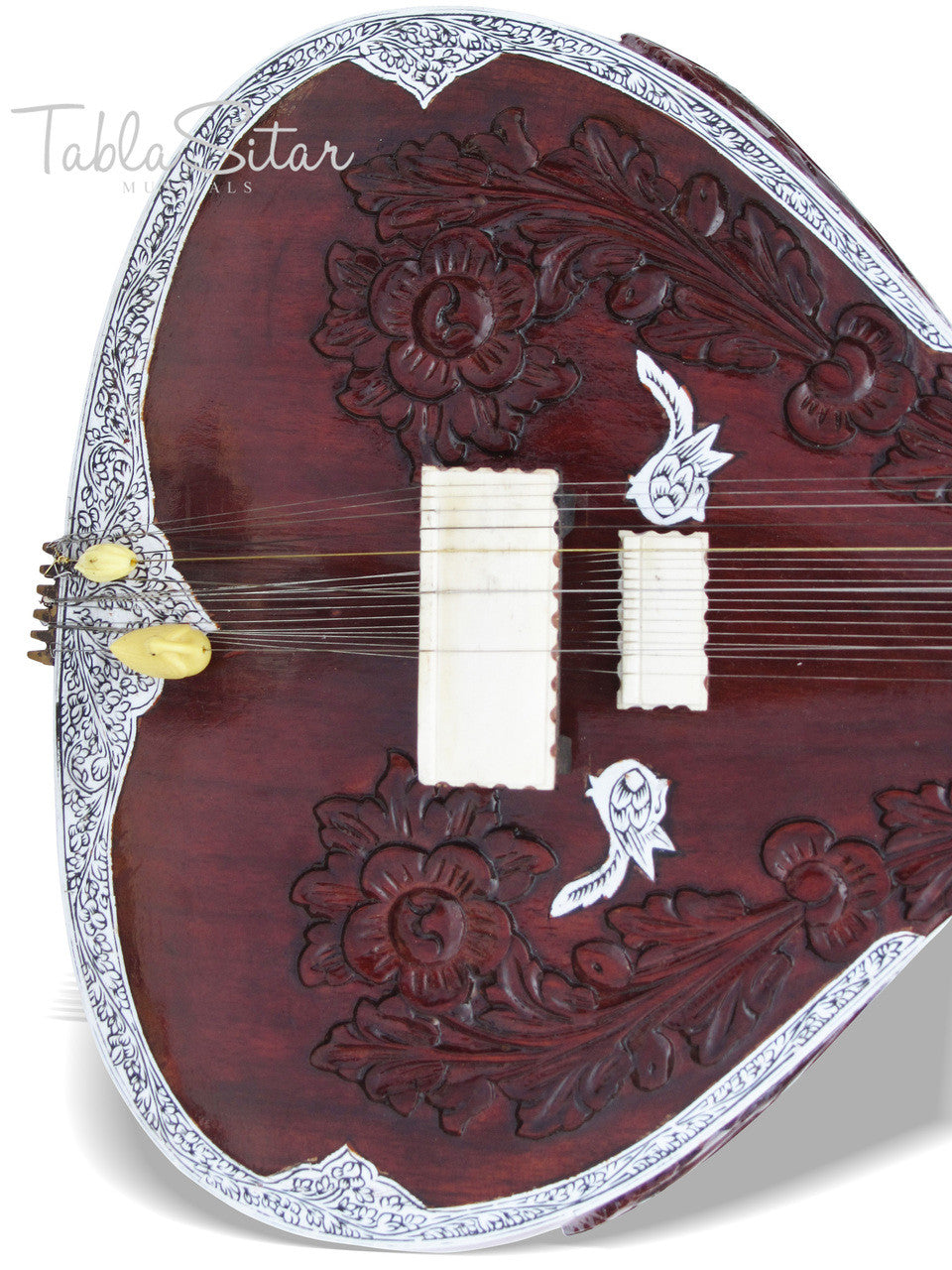 MAHARAJA Sitar, Half Decorated Design, Kharaj Pancham, Fiber Case ACG