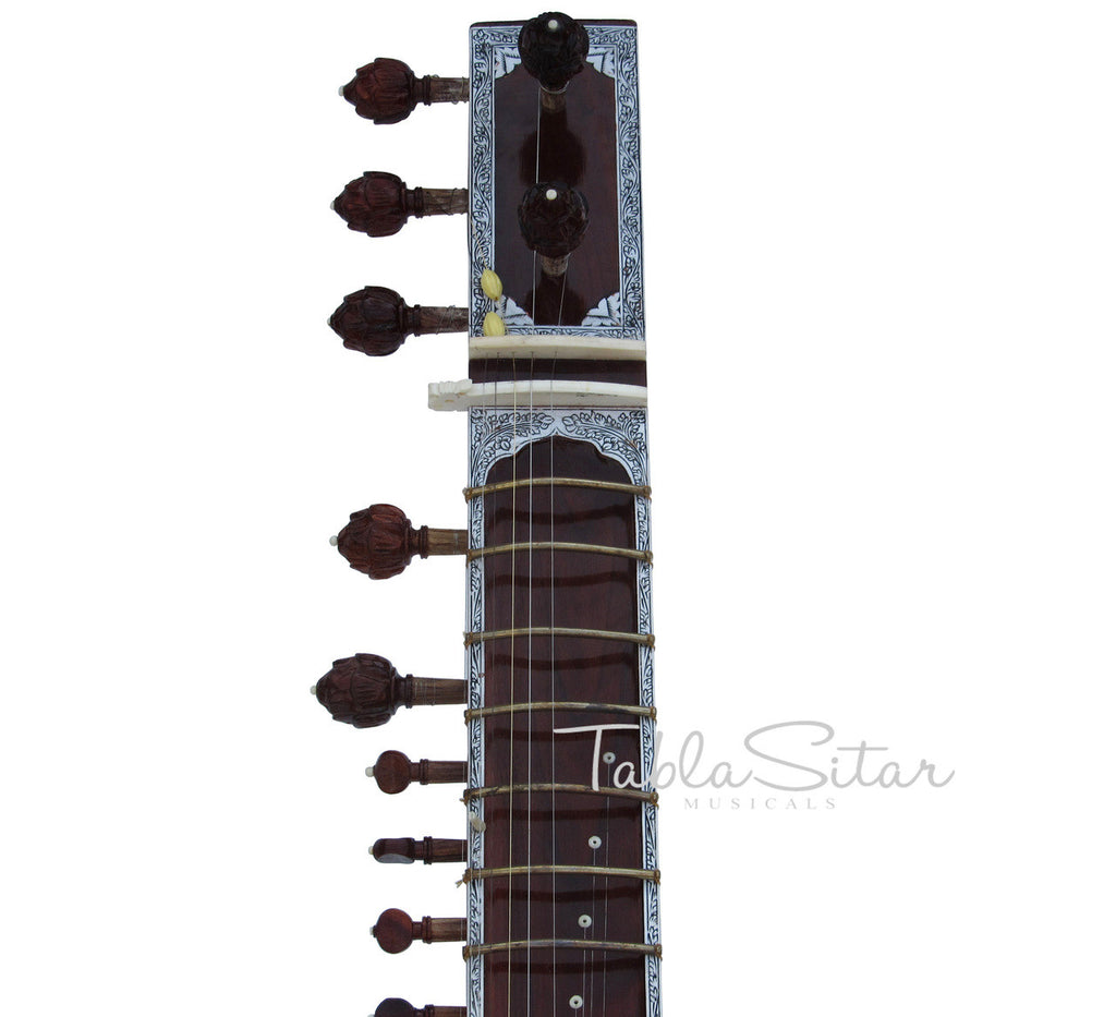 MAHARAJA Sitar, Half Decorated Design, Kharaj Pancham, Fiber Case ACG