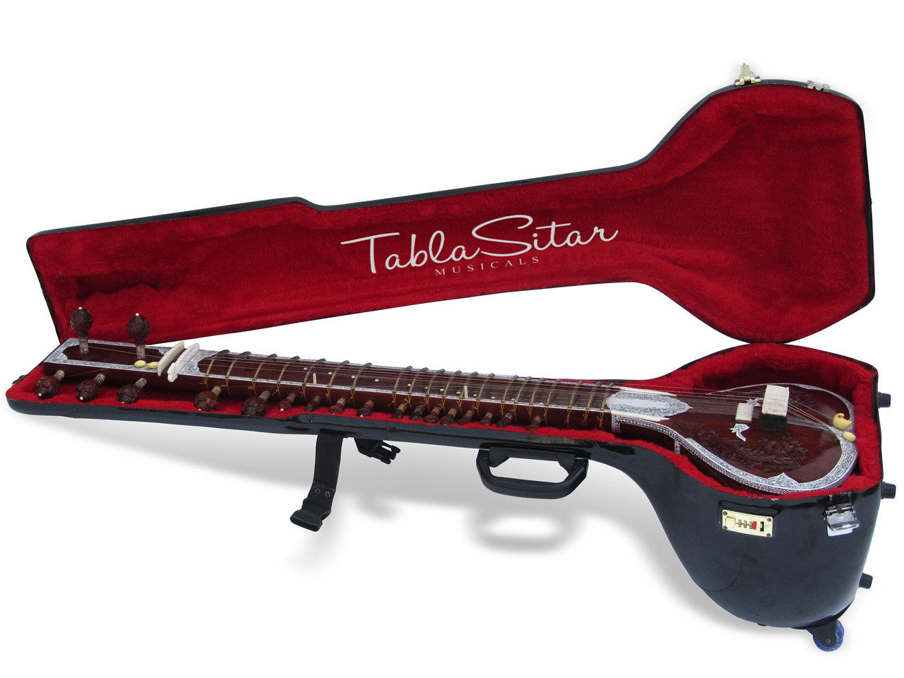 MAHARAJA Sitar, Half Decorated Design, Kharaj Pancham, Fiber Case ACG