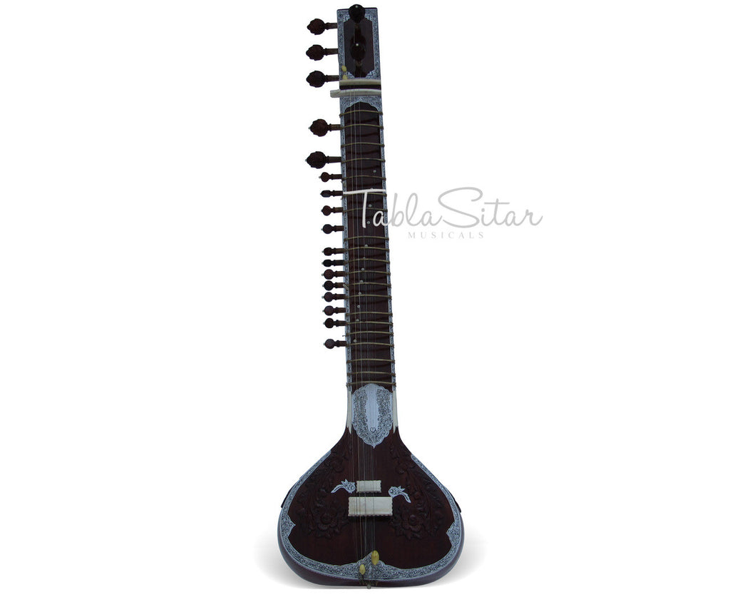 MAHARAJA Sitar, Half Decorated Design, Kharaj Pancham, Fiber Case ACG