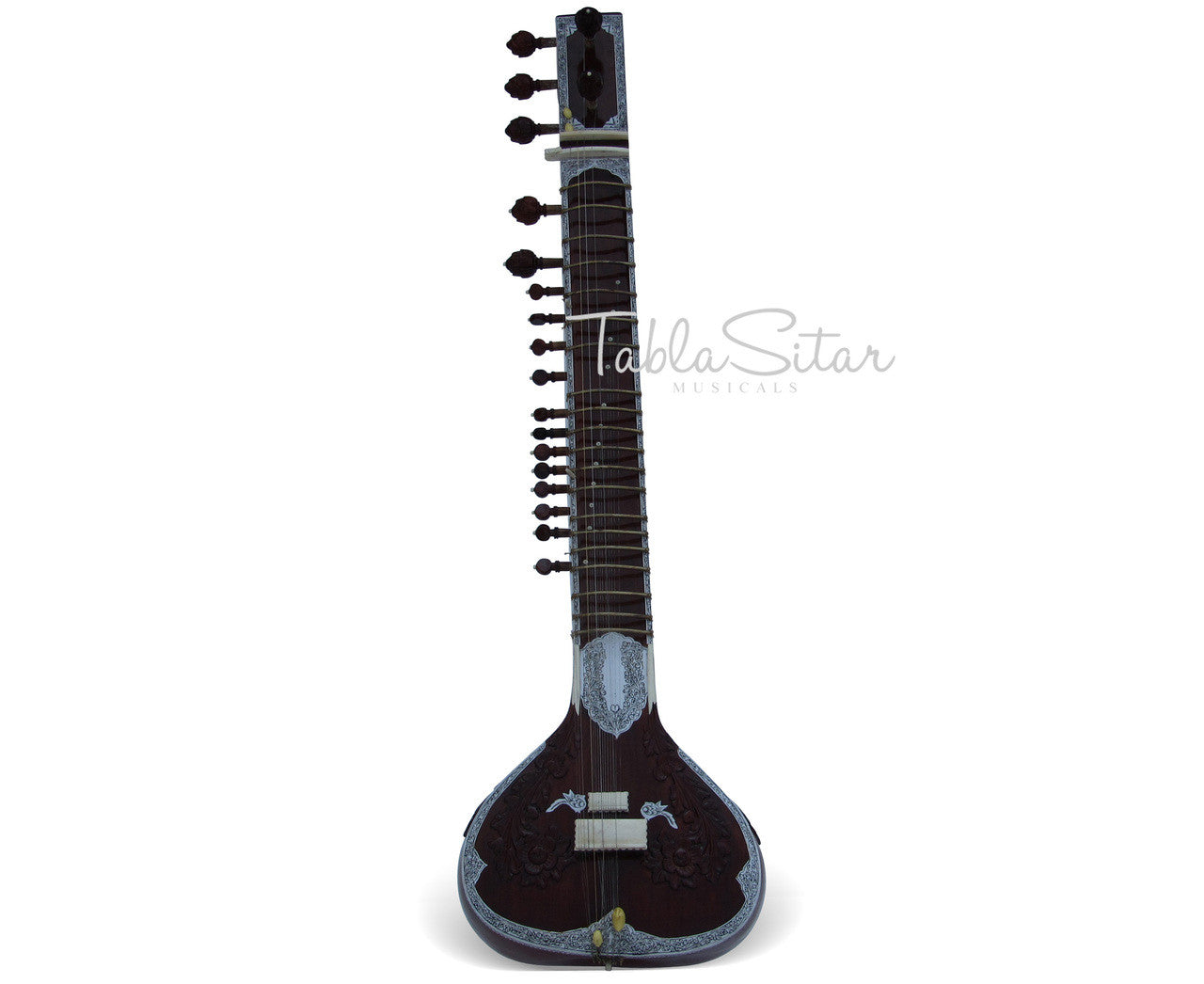 MAHARAJA Sitar, Half Decorated Design, Kharaj Pancham, Fiber Case ACG
