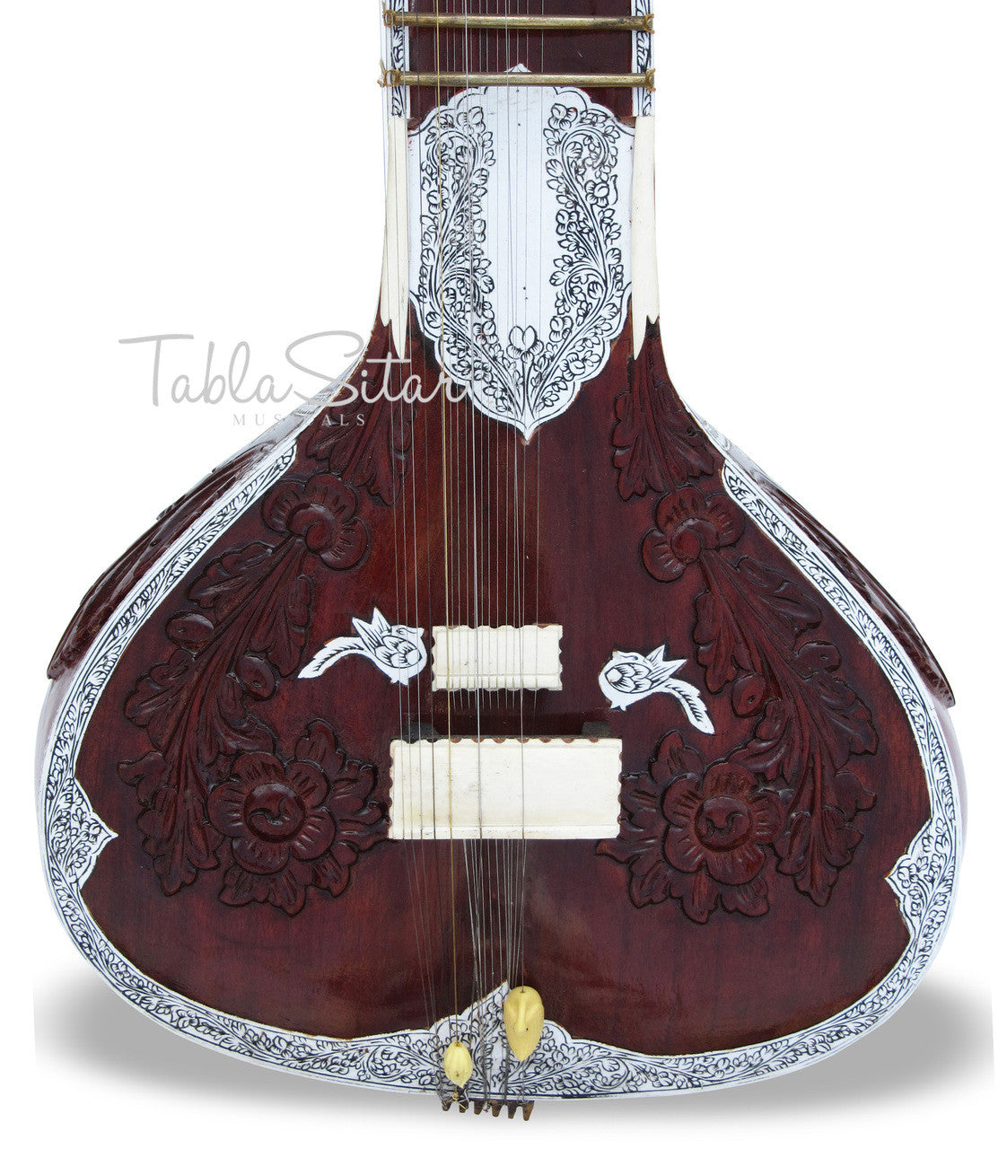 MAHARAJA Sitar, Half Decorated Design, Kharaj Pancham, Fiber Case ACG