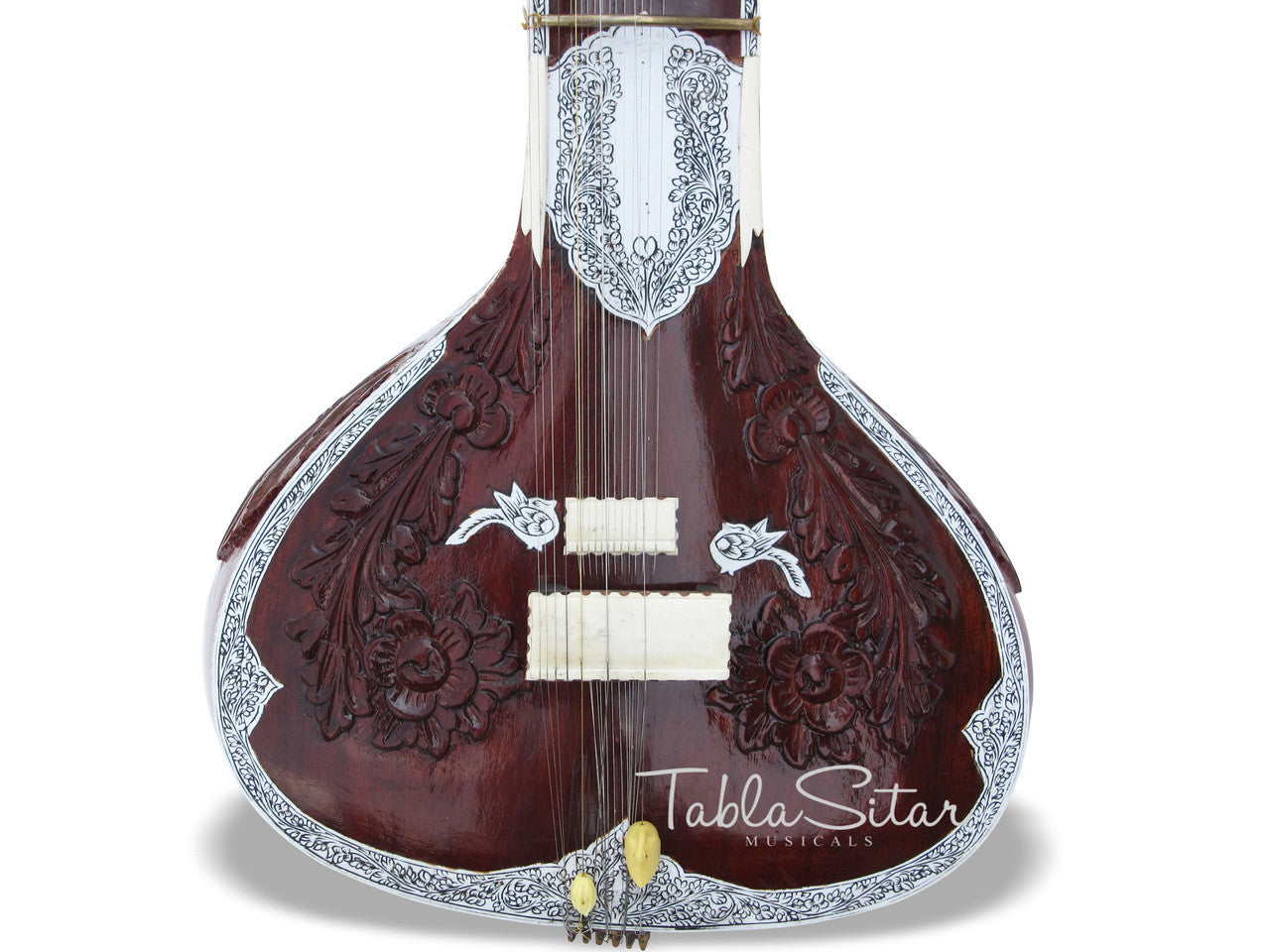 MAHARAJA Sitar, Half Decorated Design, Kharaj Pancham, Fiber Case ACG