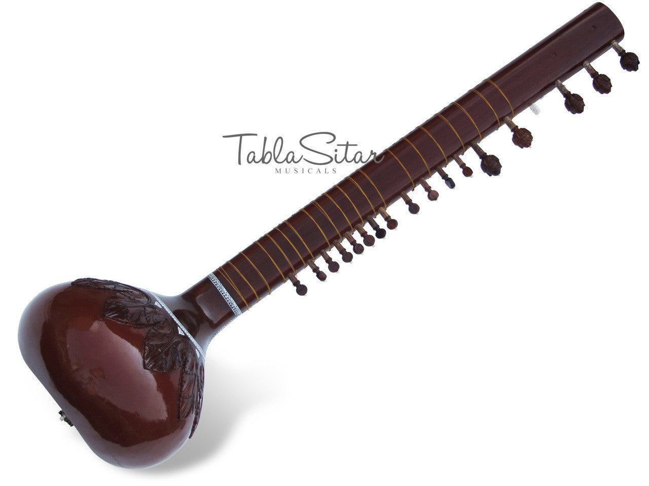 MAHARAJA Sitar, Half Decorated Design, Kharaj Pancham, Fiber Case ACG