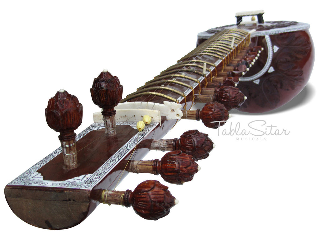 MAHARAJA Sitar, Half Decorated Design, Kharaj Pancham, Fiber Case ACG