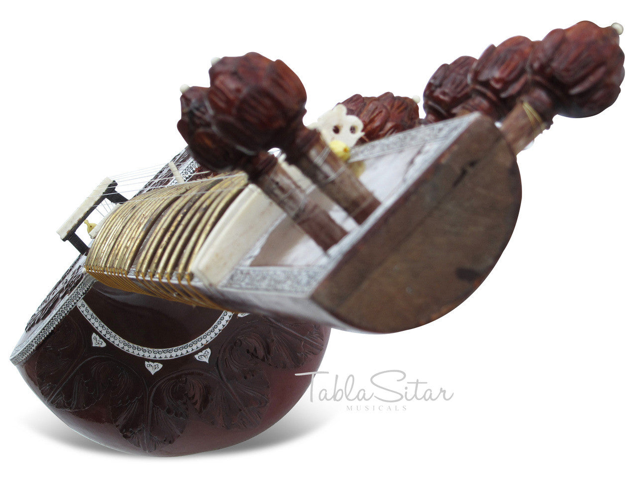 MAHARAJA Sitar, Half Decorated Design, Kharaj Pancham, Fiber Case ACG