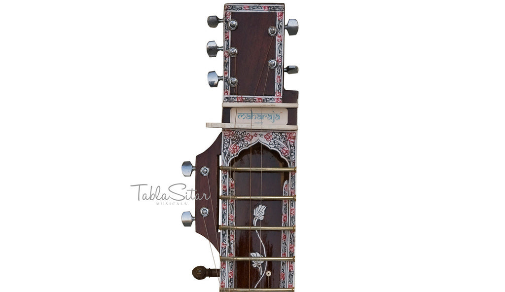 MAHARAJA Electric Sitar, Flower Design, Studio, Vol & Tone Control ACH