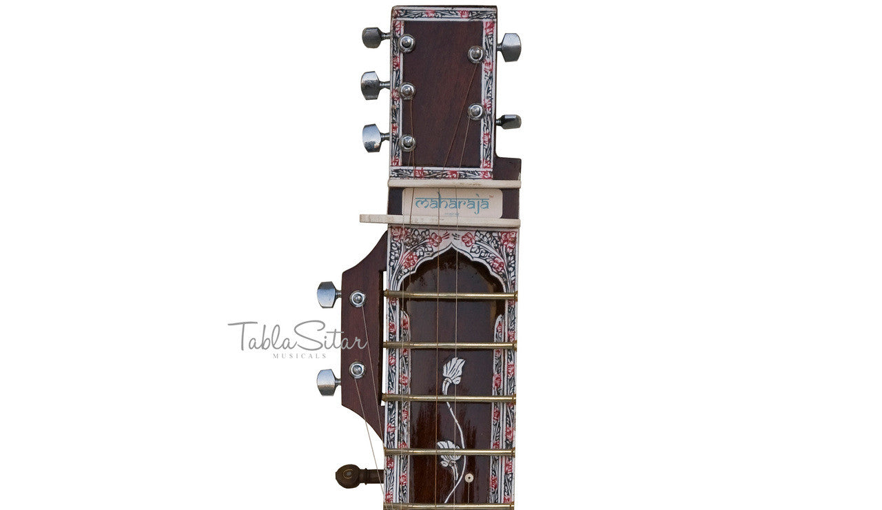 MAHARAJA Electric Sitar, Flower Design, Studio, Vol & Tone Control ACH