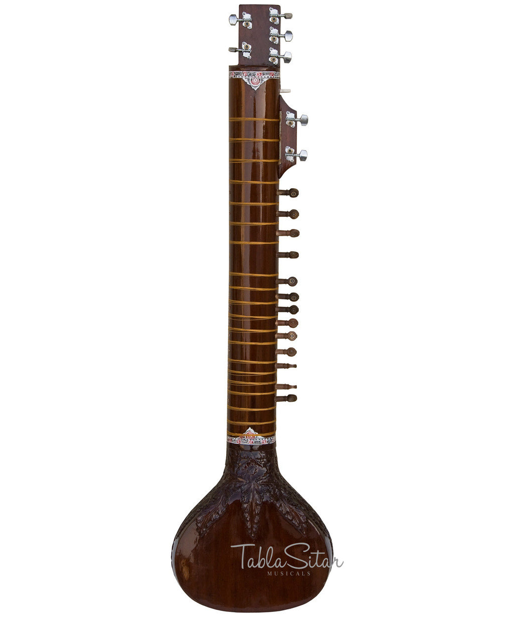 MAHARAJA Electric Sitar, Flower Design, Studio, Vol & Tone Control ACH