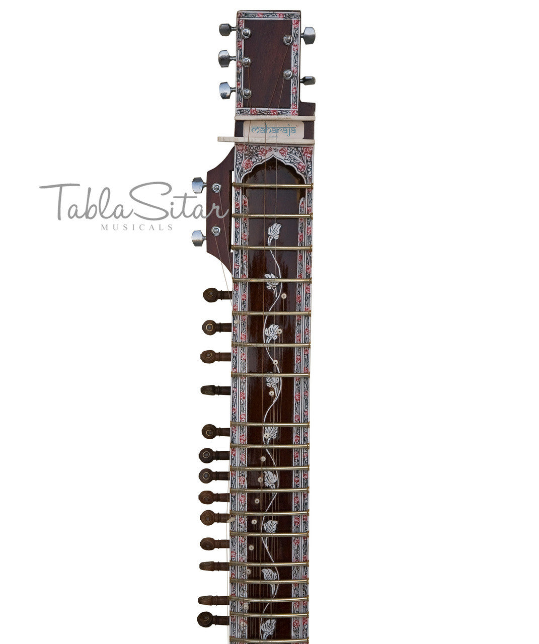 MAHARAJA Electric Sitar, Flower Design, Studio, Vol & Tone Control ACH