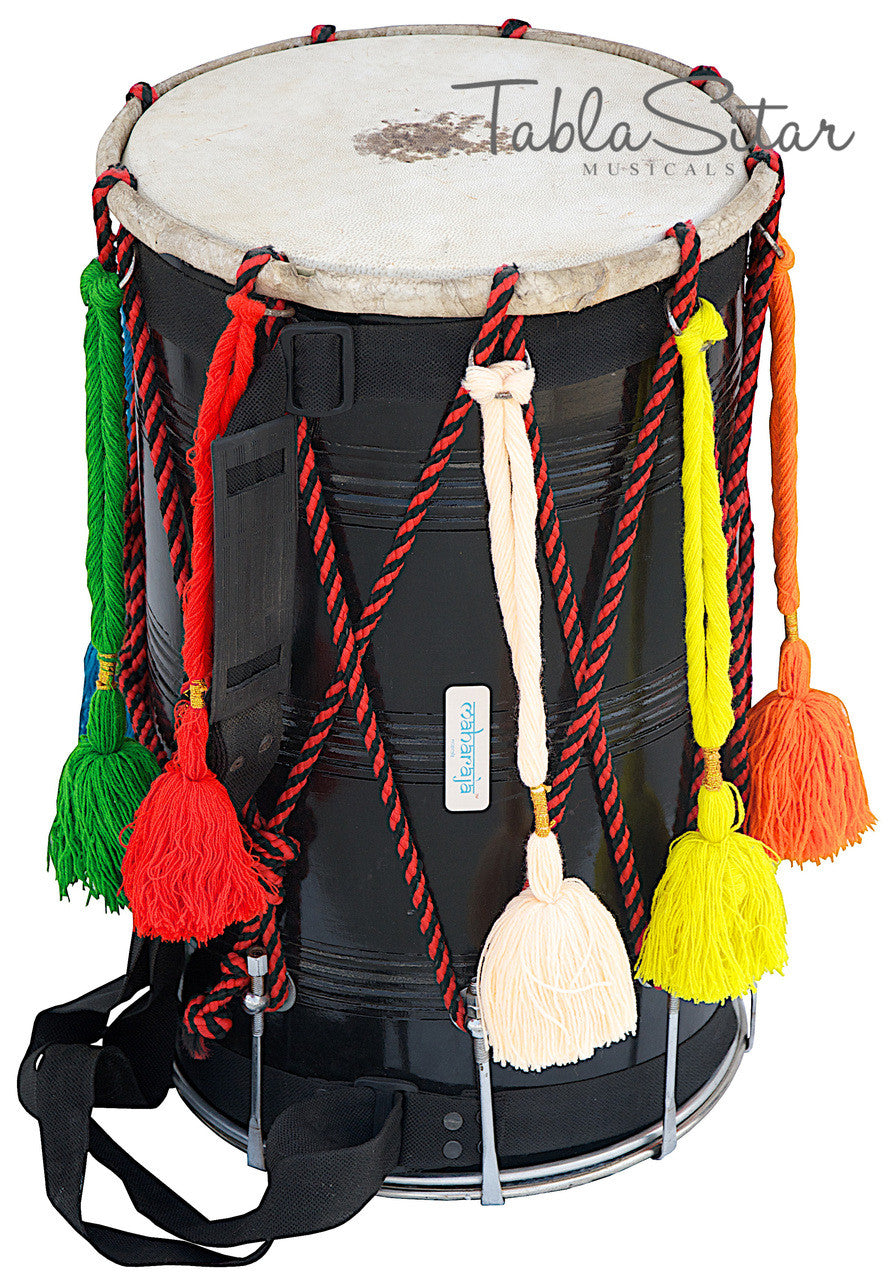 MAHARAJA Junior Dhol, Mango Wood, Punjabi Bhangra Dhol For Kids ACI