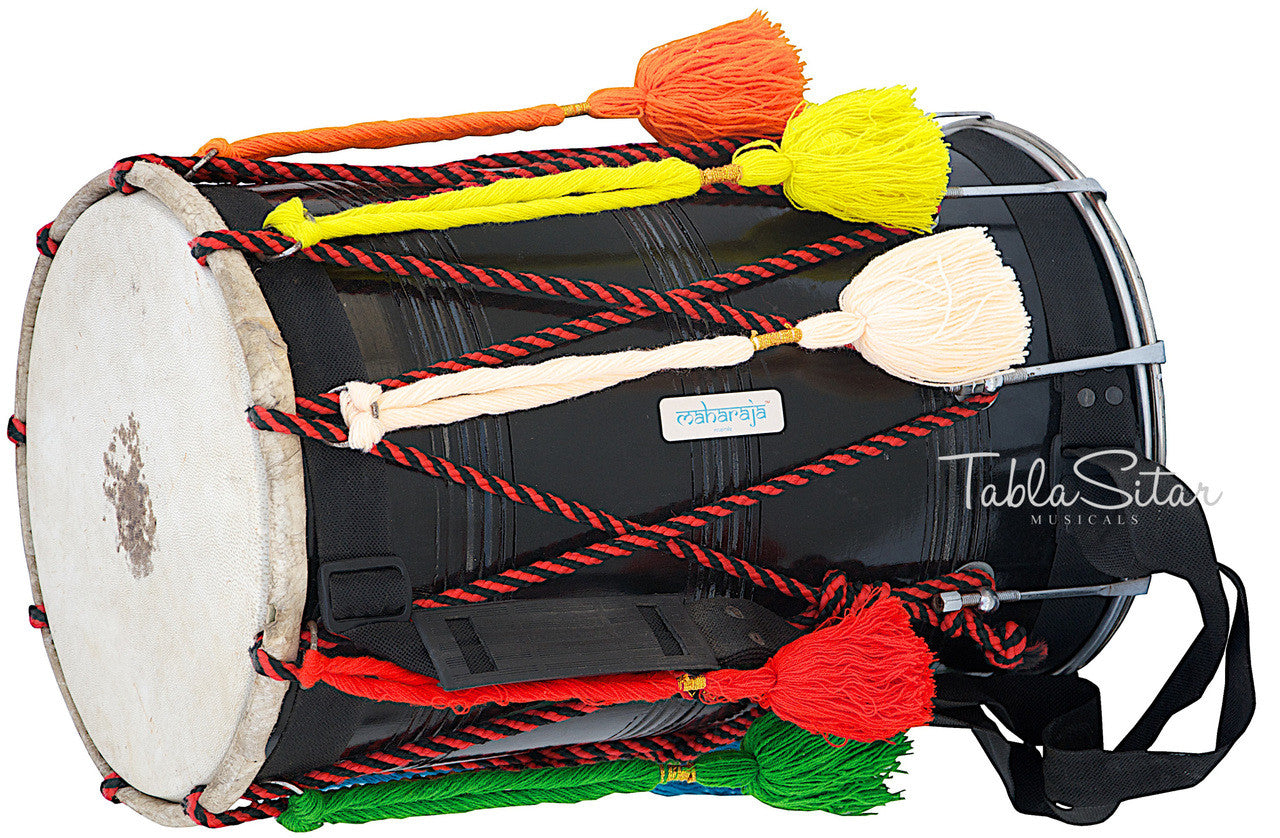MAHARAJA Junior Dhol, Mango Wood, Punjabi Bhangra Dhol For Kids ACI