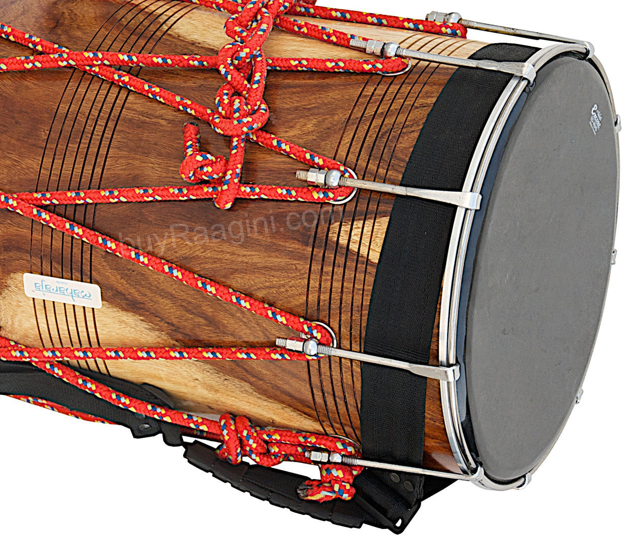 MAHARAJA MUSICALS Natural Shesham Wood Punjabi Bhangra Dhol - ADA