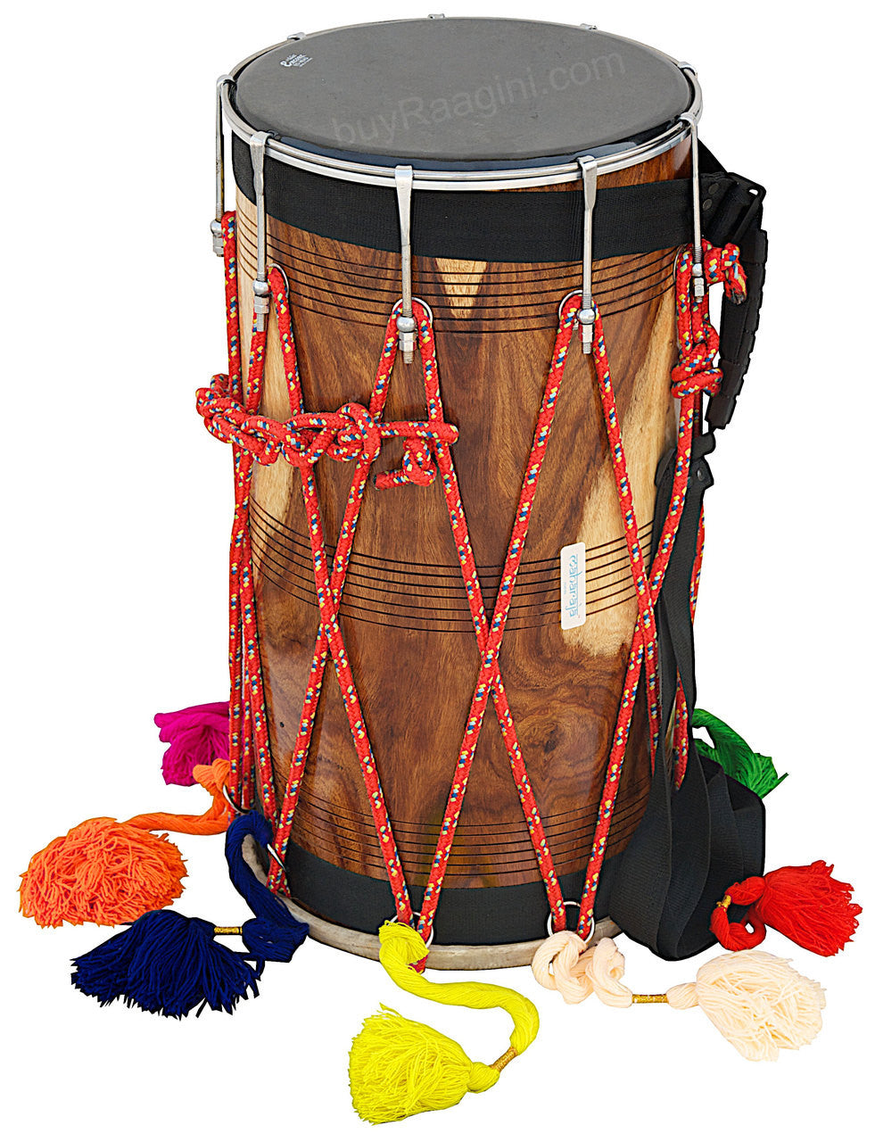 MAHARAJA MUSICALS Natural Shesham Wood Punjabi Bhangra Dhol - ADA