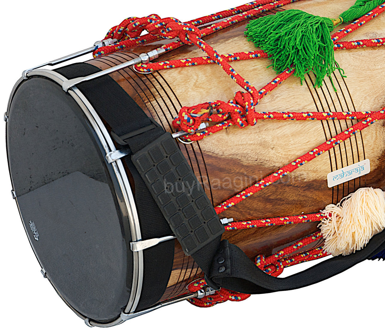 MAHARAJA MUSICALS Natural Shesham Wood Punjabi Bhangra Dhol - ADA