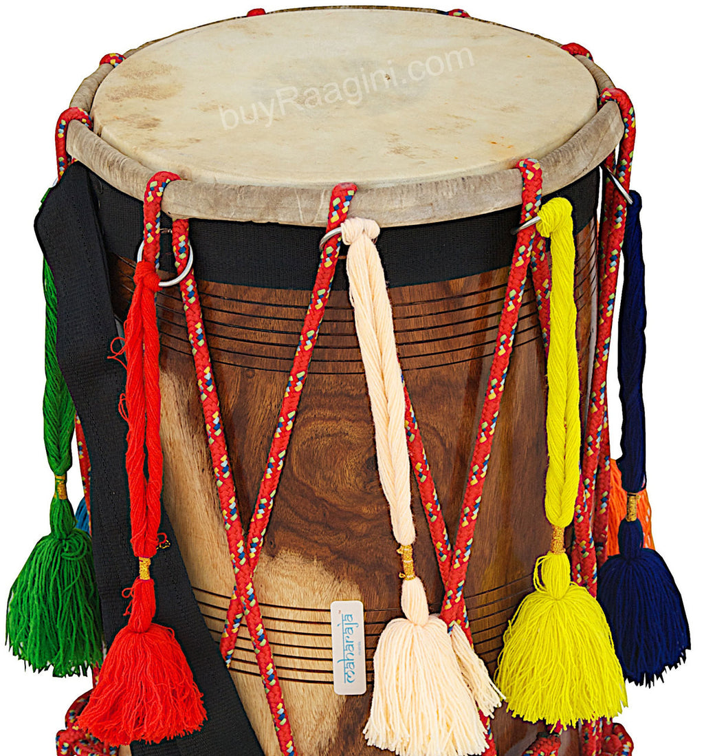 MAHARAJA MUSICALS Natural Shesham Wood Punjabi Bhangra Dhol - ADA