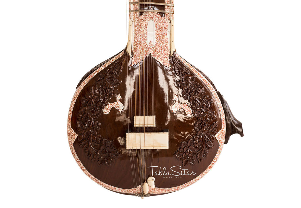 MKS Surbahar, Indian Bass Sitar, With Fiber Trolley ADC