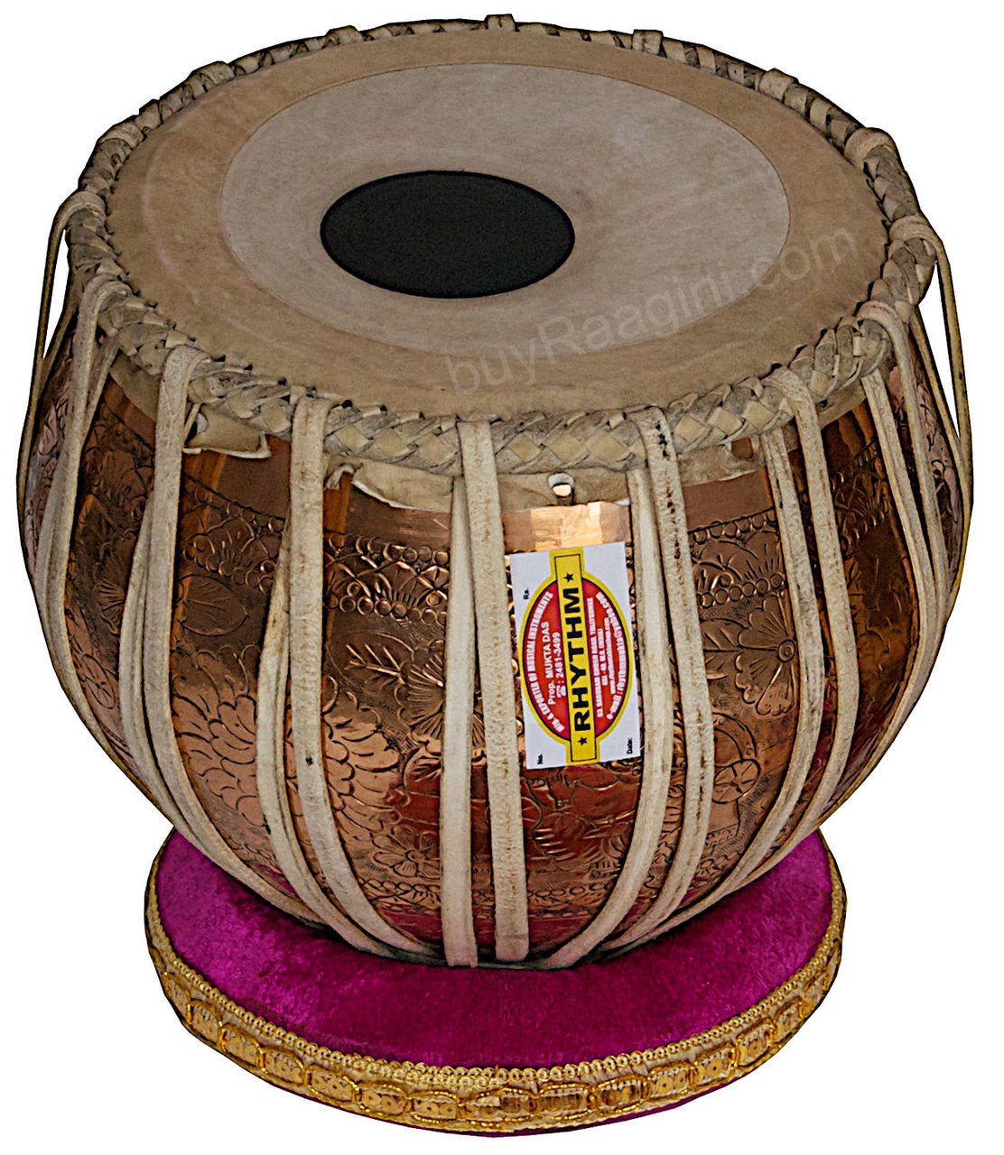 MUKTA DAS Golden Ganesha Tabla, 4KG Copper Bayan Finest Dayan, Bag ADD