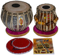 MUKTA DAS Ganesha Chromed Tabla, 4KG Copper Bayan, Dayan, Hammer AEA