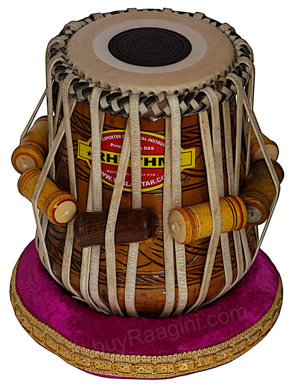 MUKTA DAS Ganesha Chromed Tabla, 4KG Copper Bayan, Dayan, Hammer AEA