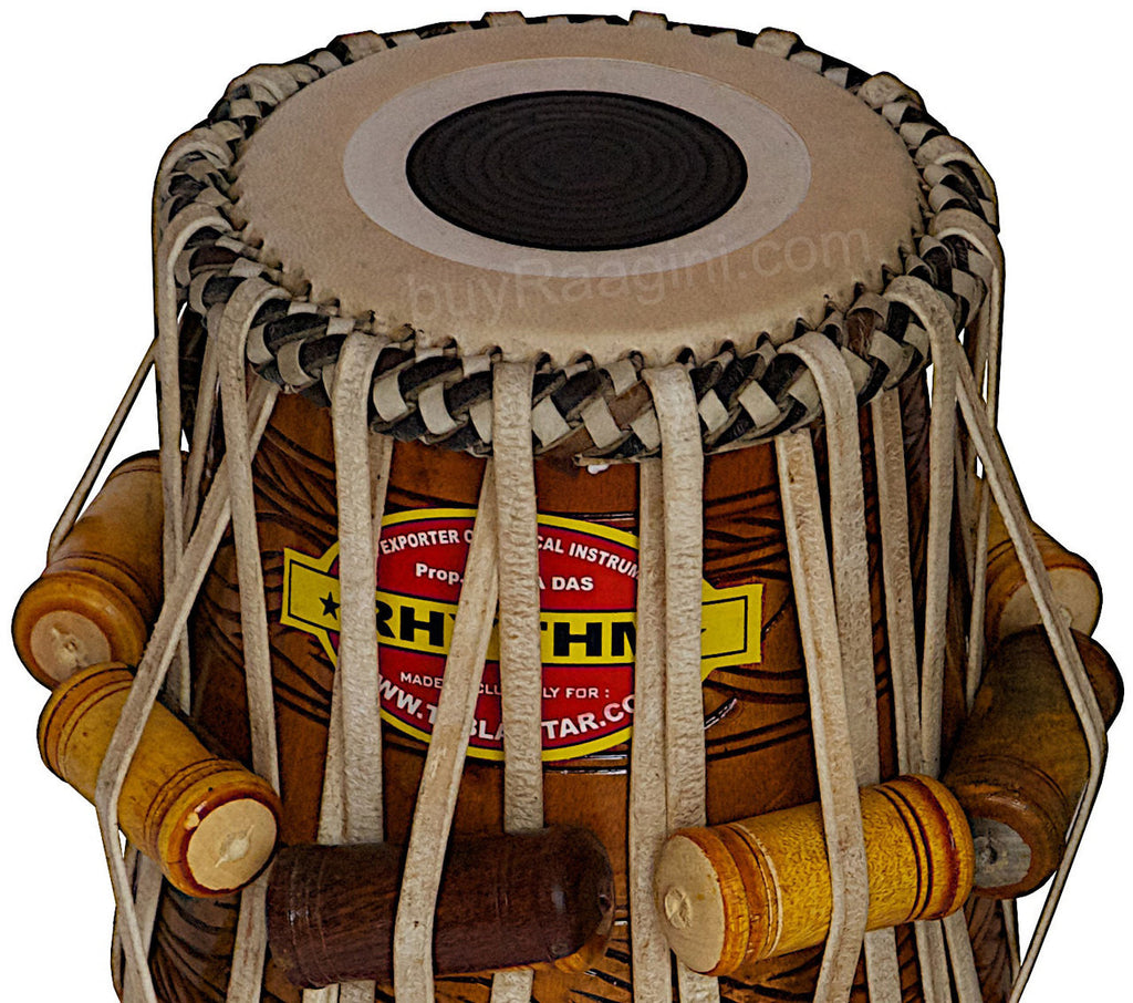 MUKTA DAS Ganesha Chromed Tabla, 4KG Copper Bayan, Dayan, Hammer AEA