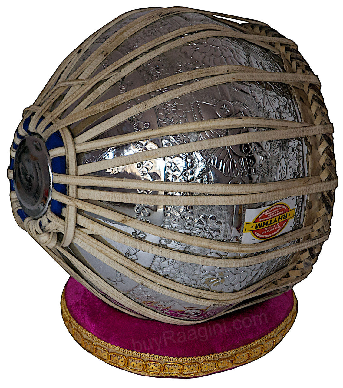 MUKTA DAS Ganesha Chromed Tabla, 4KG Copper Bayan, Dayan, Hammer AEA