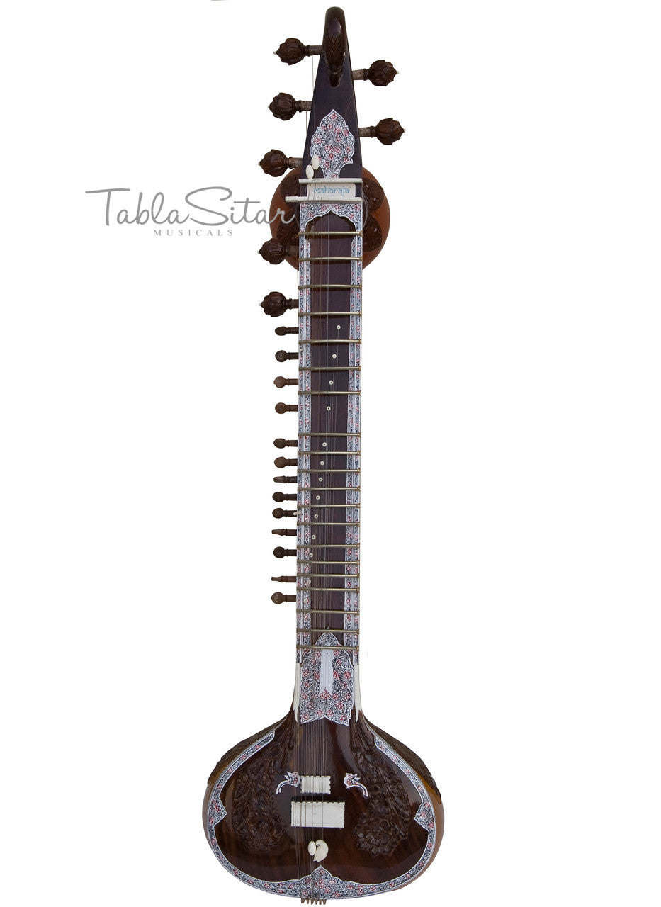 MAHARAJA Peacock Sitar, Ravi Shankar, Double Toomba, Fiber Case AEE
