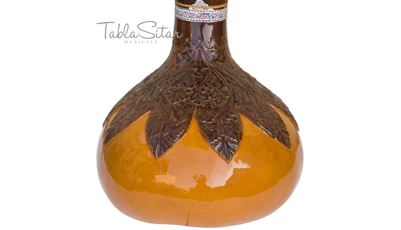 MAHARAJA Peacock Sitar, Ravi Shankar, Double Toomba, Fiber Case AEE