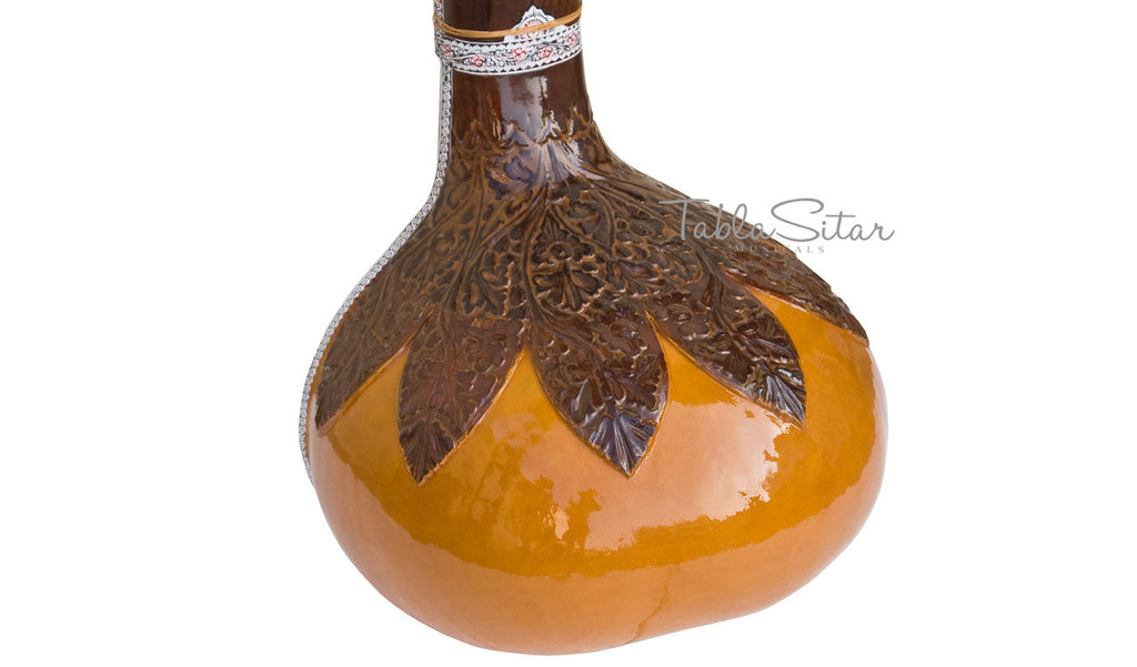 MAHARAJA Peacock Sitar, Ravi Shankar, Double Toomba, Fiber Case AEE