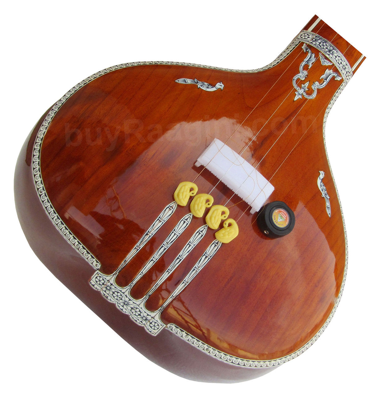 MKS Tanpura, Male, 4 Strings, Natural, Fiber Case (Miraj Tambura) AFF