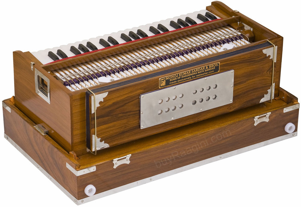 MONOJ K SARDAR Harmonium  A440, 2 Reeds, Teak, Folding, Concert AFG
