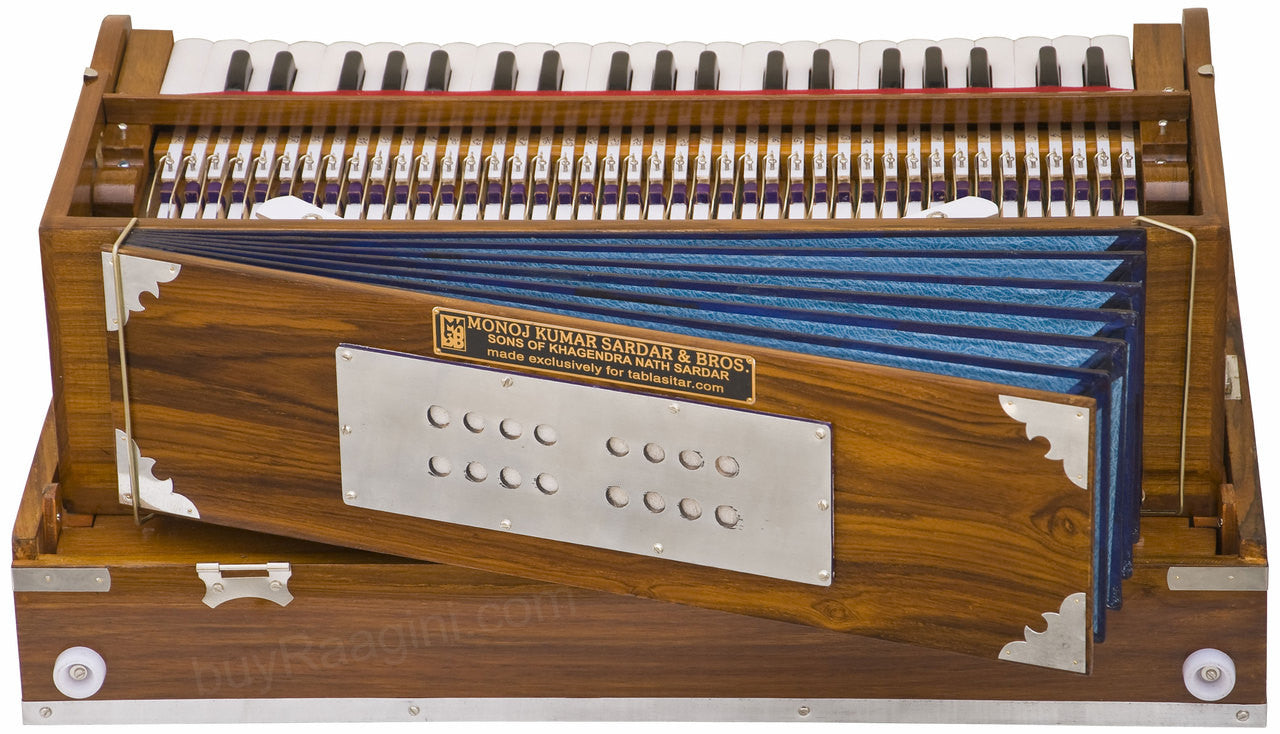 MONOJ K SARDAR Harmonium  A440, 2 Reeds, Teak, Folding, Concert AFG