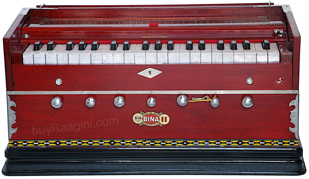 BINA NO 11 Harmonium, 2 Reeds 3.25 Octave, 7 Stops, Rosewood Color AGF