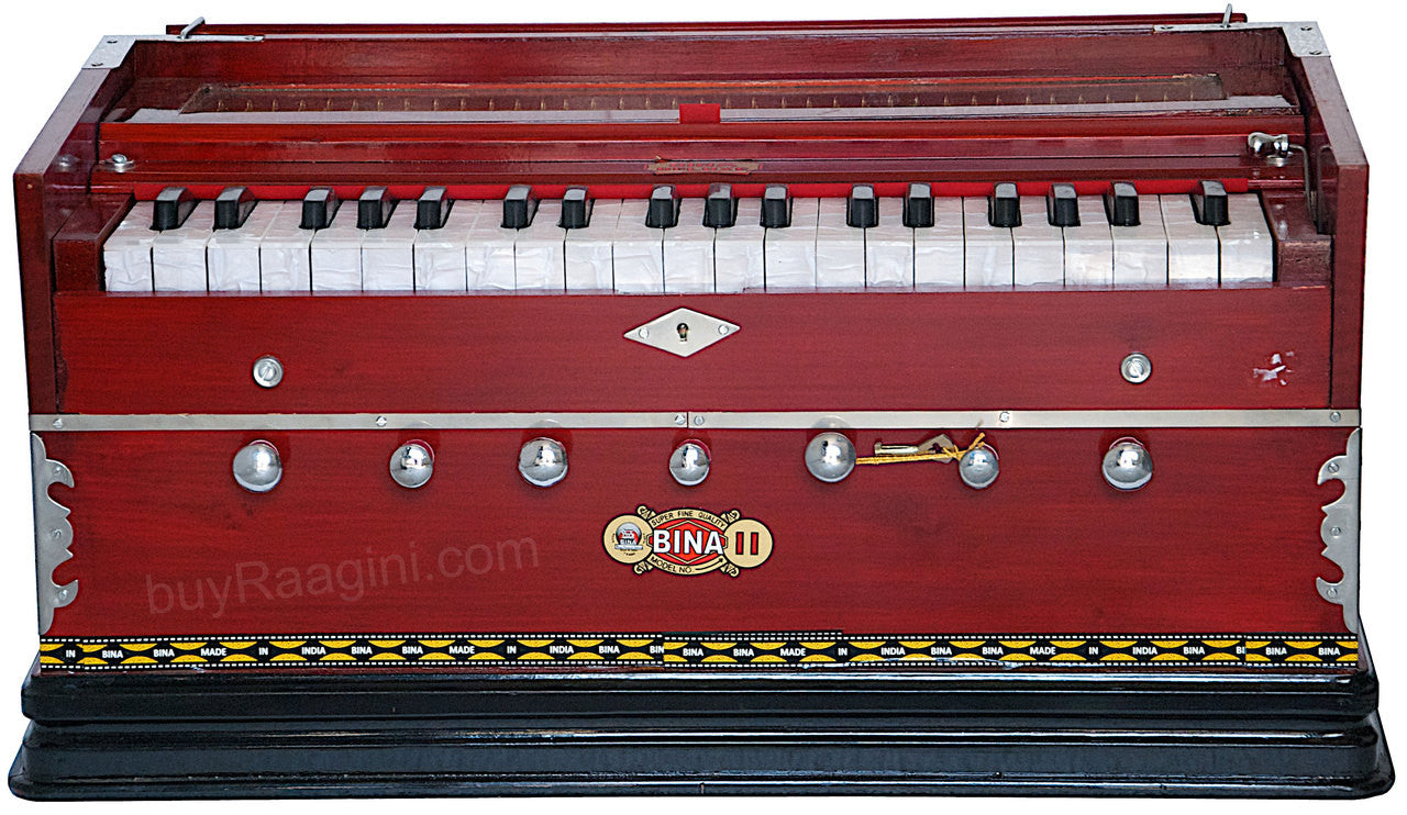 BINA NO 11 Harmonium, 2 Reeds 3.25 Octave, 7 Stops, Rosewood Color AGF
