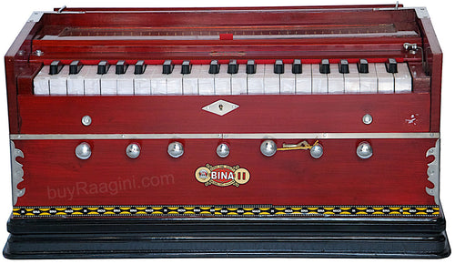BINA NO 11 Harmonium, 2 Reeds 3.25 Octave, 7 Stops, Rosewood Color AGF
