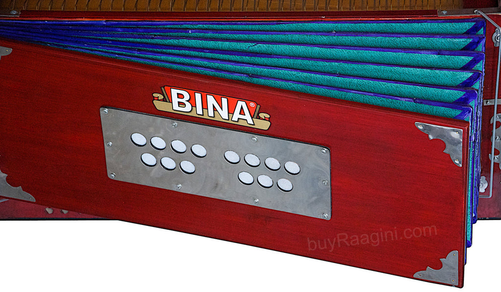 BINA NO 11 Harmonium, 2 Reeds 3.25 Octave, 7 Stops, Rosewood Color AGF