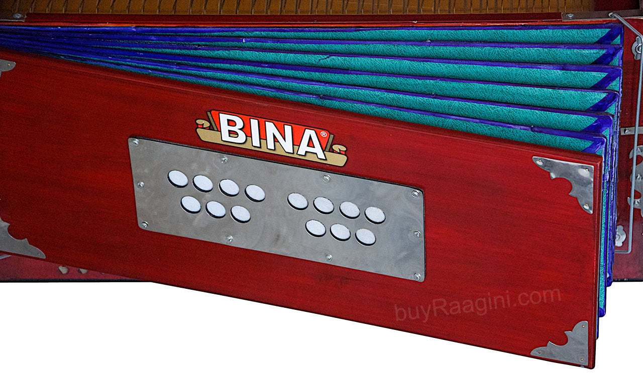 BINA NO 11 Harmonium, 2 Reeds 3.25 Octave, 7 Stops, Rosewood Color AGF
