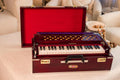 BINA NO. 17 Deluxe Portable Harmonium, 2 Reed 3.5 Octave, Mahogany AGG
