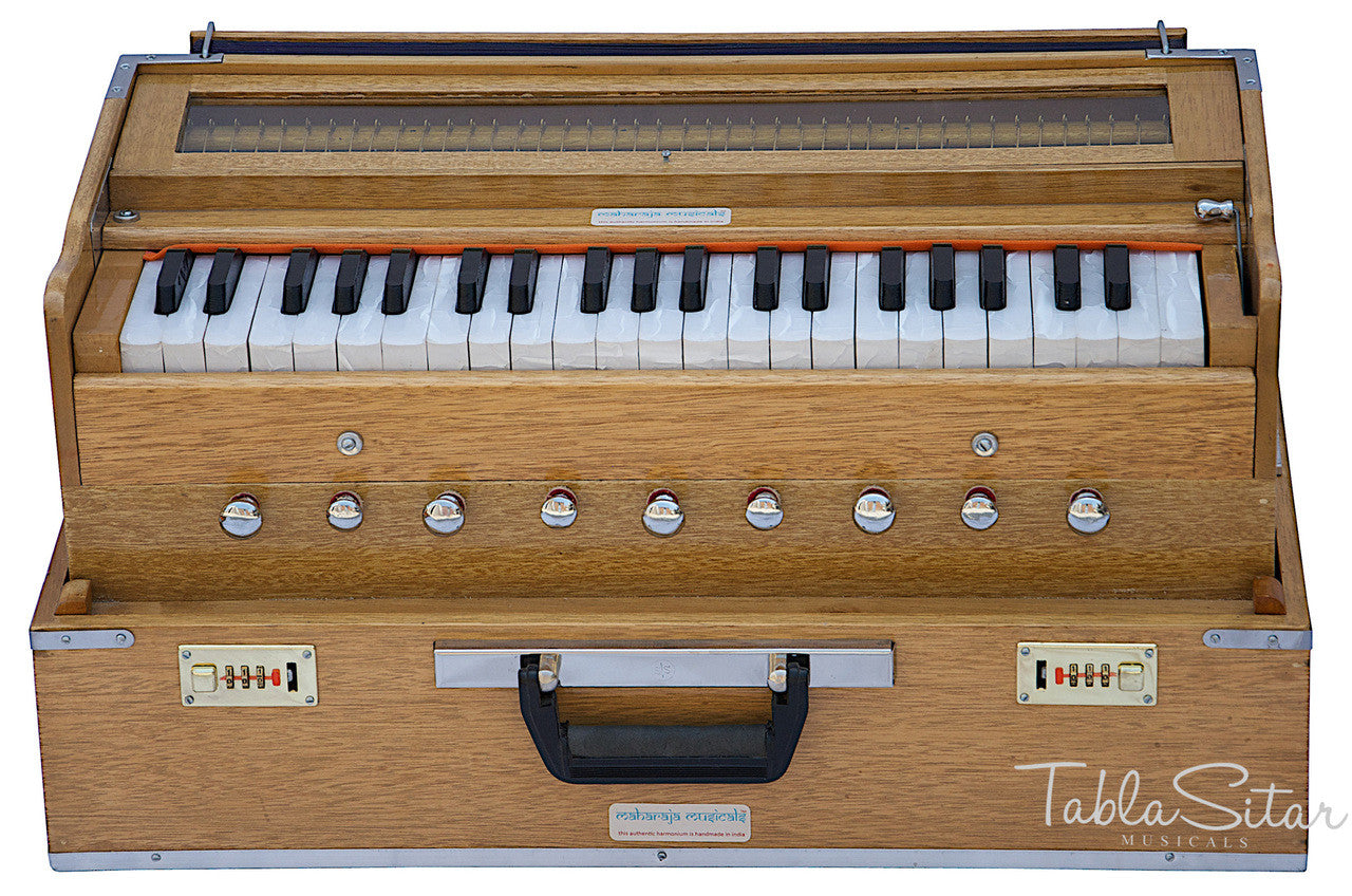 MAHARAJA Harmonium, Folding Safri, 9 Stop, A440, 42 Keys, Coupler AHH