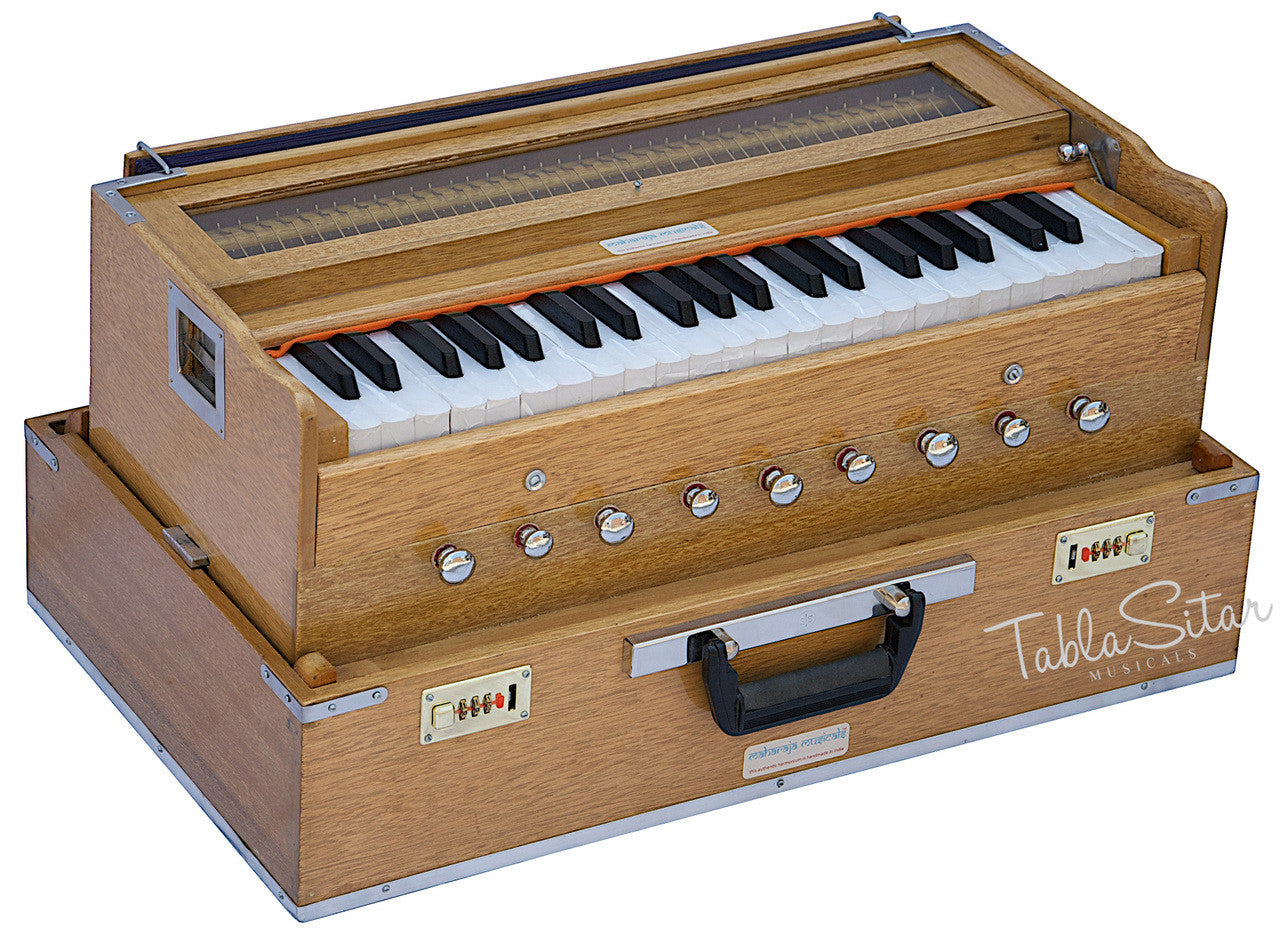 MAHARAJA Harmonium, Folding Safri, 9 Stop, A440, 42 Keys, Coupler AHH