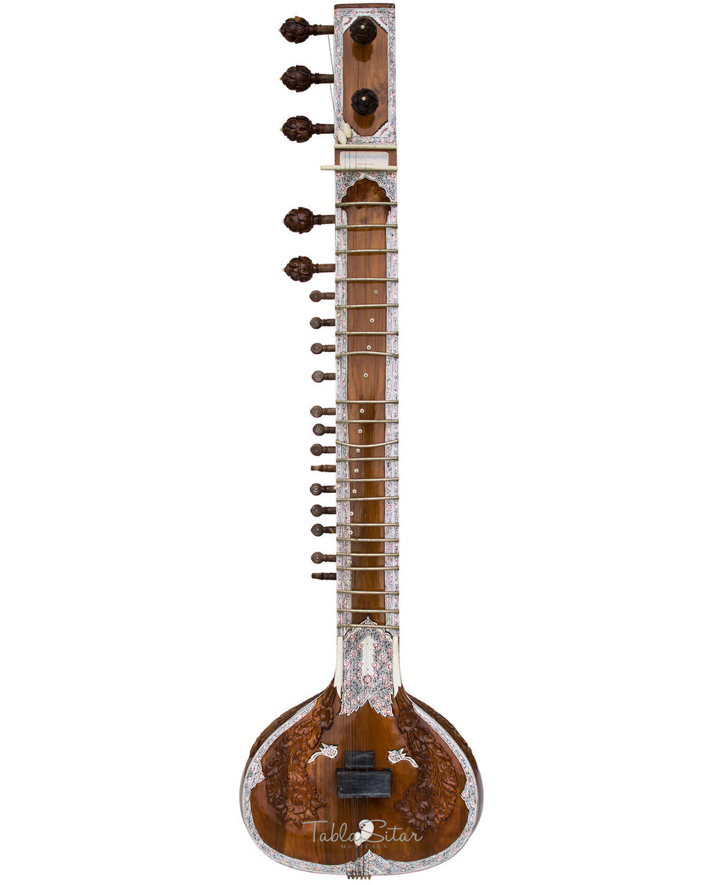 MAHARAJA Special Teak Sitar, 7 Main String, GulabPatta, Fiber Case AIB