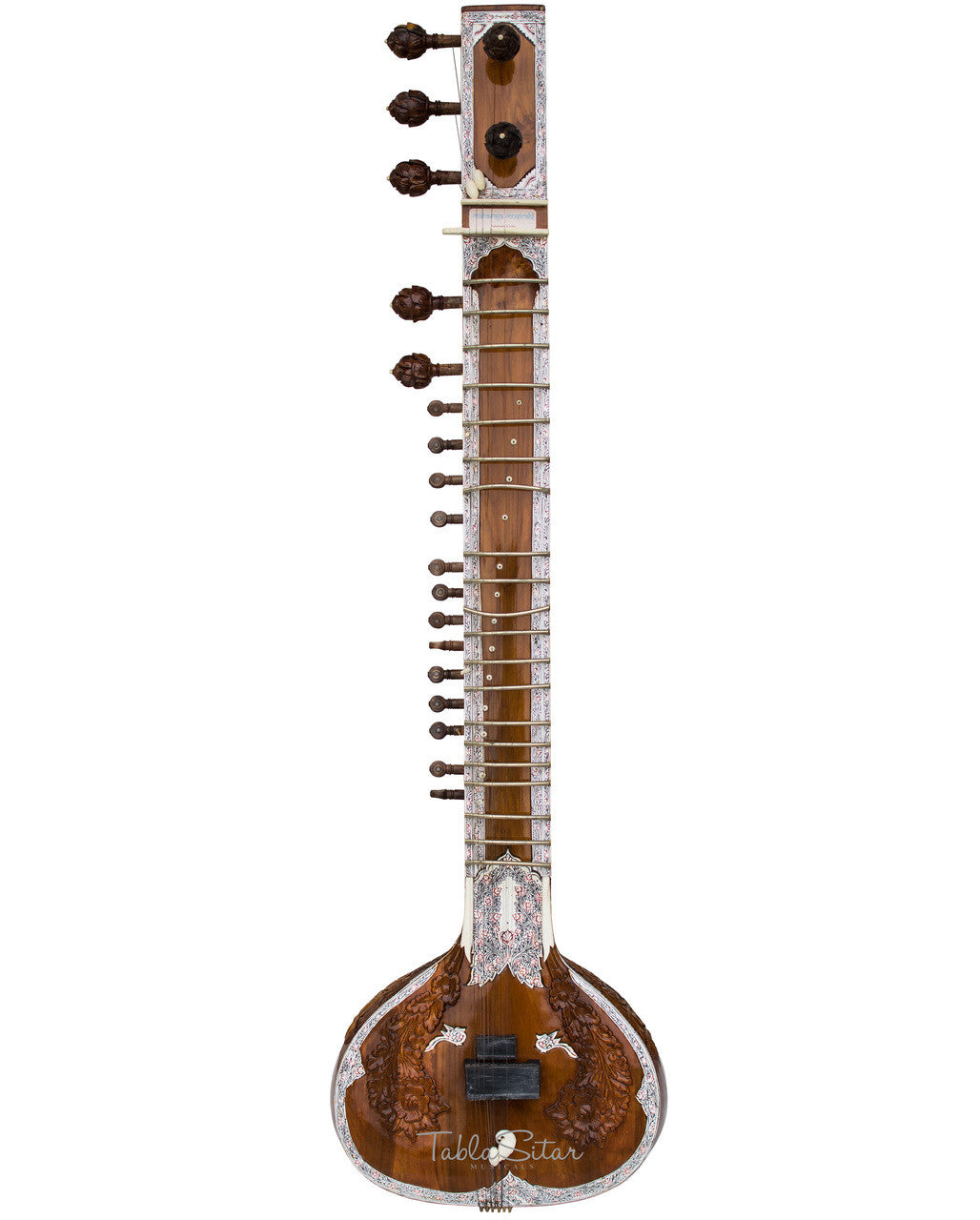 MAHARAJA Special Teak Sitar, 7 Main String, GulabPatta, Fiber Case AIB