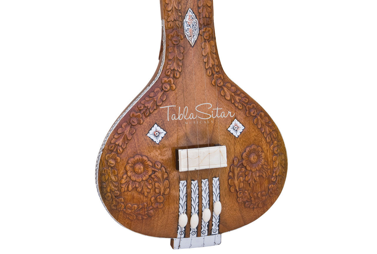 MAHARAJA Flat Dragon Tanpuri/Tamburi, Tun Wood, 4 Strings, Bag AII