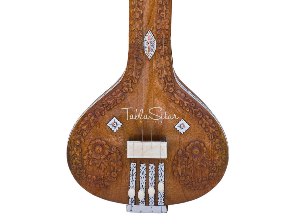 MAHARAJA Flat Dragon Tanpuri/Tamburi, Tun Wood, 4 Strings, Bag AII