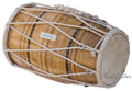 MAHARAJA Dholak (Dholki), Mango Wood, Rope-tuned, Natural, Bag - AJE
