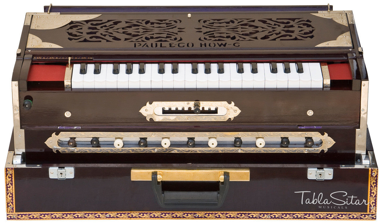 Paul & Co. Harmonium, 3 Reeds, 9 Scale Changer, Dark Mahogany - FAB